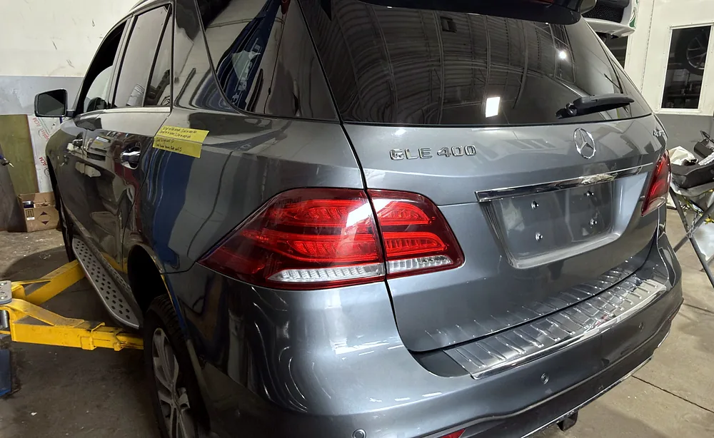 Mercedes-Benz GLE with a colour-matched replacement bumper installed and finished after collision repair